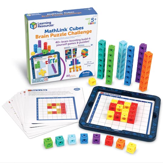 Learning Resources Mathlink Cubes Brain Games Pack